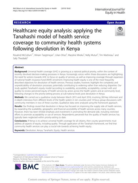 Health Equity Lens