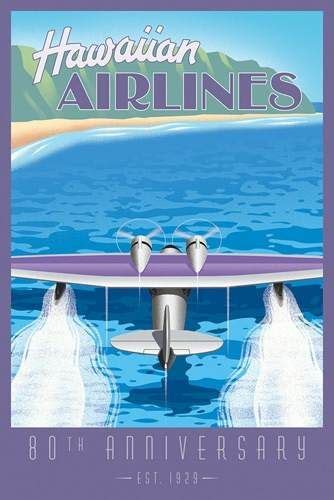 An Advertisement For The Hawaiian Airlines With Two Birds Sitting On