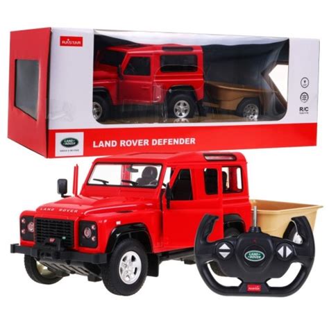 Land Rover Defender Czerwony RASTAR Model 1 14 Zdalnie Sterowane Auto