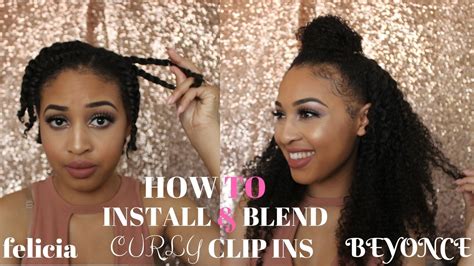 How To Install And Blend Curly Clip Ins Natural Hair Kaaiitthegreat