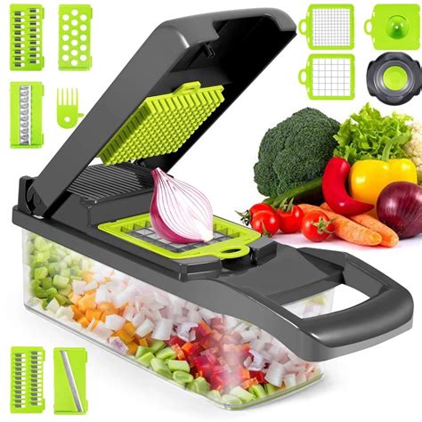 In Multifunctional Vegetable Cutter Shredders Slicer With Basket