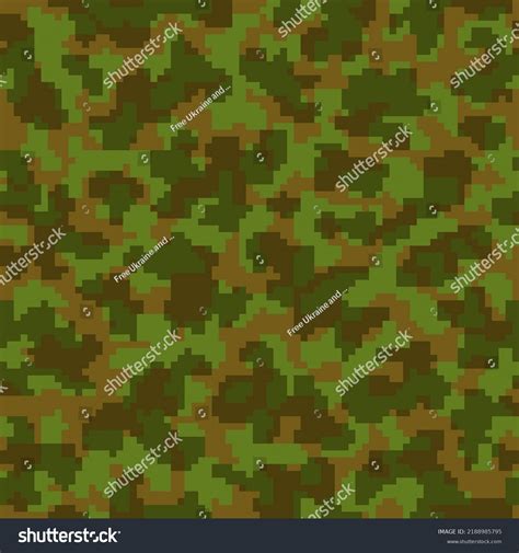Brown Seamless Graphic Graphic Army Fabric Stock Vector Royalty Free