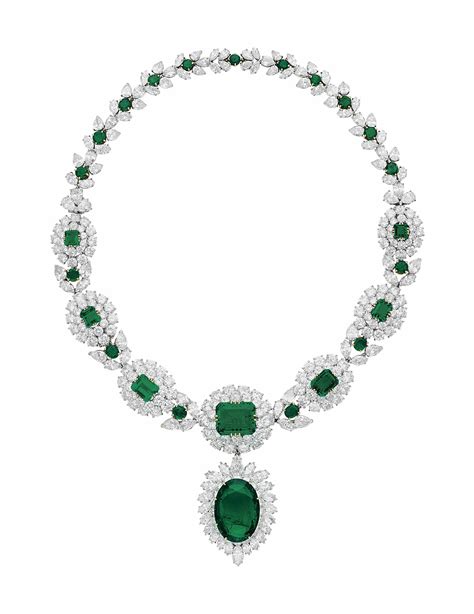 An Impressive Emerald And Diamond Necklace By Van Cleef And Arpels