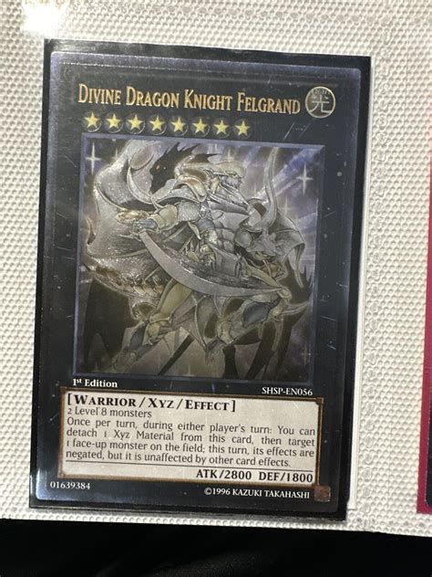 Yugioh Divine Dragon Knight Felgrand Ultimate Rare St Edition Shsp