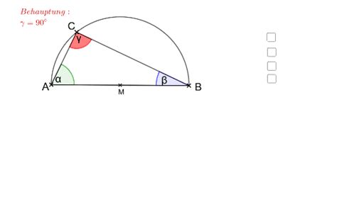 Beweis Schritte Satz Des Thales GeoGebra