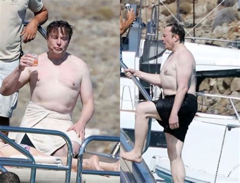 Greek God On Vacation Elon Musk Flashes Flab On R K Per Week Yacht