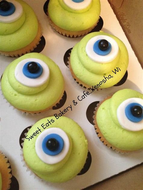 Monsters Inc Mike Wazowski Cupcakes Sweet Eats Bakery Cafe Kenosha