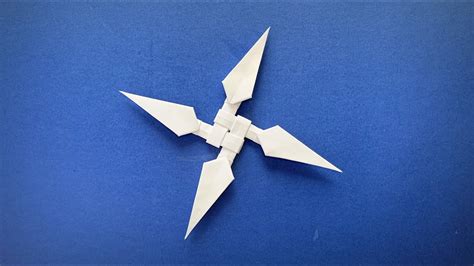 How To Make A Paper Shuriken Kunai Origami Ninja Star Youtube