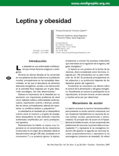 Leptina Y Obesidad