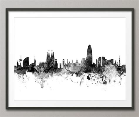 Barcelona Skyline Barcelona Spain Cityscape Art Print 1467