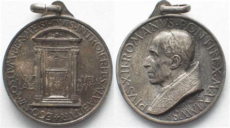 Vatikan Medaillen Pius Xii Holy Year Bronze Medal By Mistruzzi