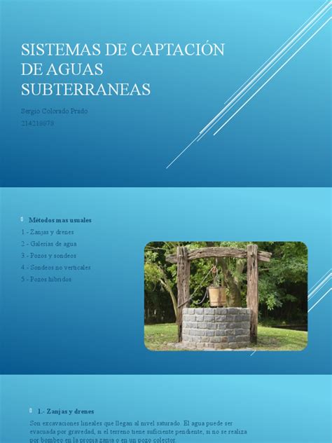 Sistemas De Captacion De Agua Subterranea Pdf Agua Subterránea Agua