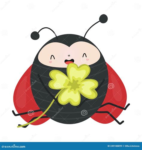 Ladybug Clipart Character Besign Baby Clip Art Ladybug With Clover