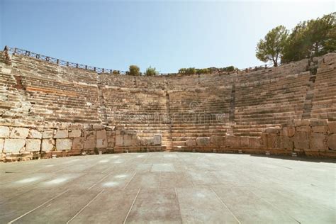 Roman Theater Of Patara Ancient City In Antalya Turkey Stock Image