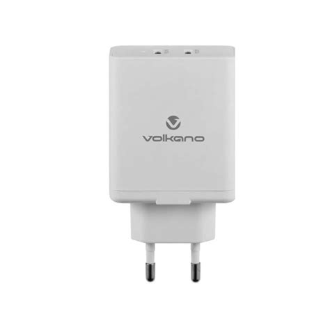 Volkano Potent Duo Series 65w Dual Pd Compact Wall Charger Geewiz