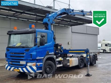 Scania P X Lift Lenkachse Hiab Kran Crane Euro In Netherlands