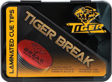 Buy Tiger Laminated Pool Billiard Break Cue Tip Pc Super Hard