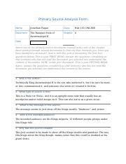 Primary Source Analysis Form Docx Primary Source Analysis Form