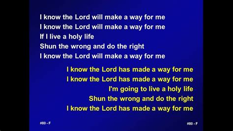 080 I Know The Lord Will Make A Way For Me Aandv Youtube