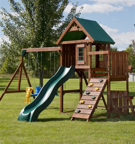 Image Result For 2 Story Playhouse Playground Set Backyard Swing Sets Backyard Playground