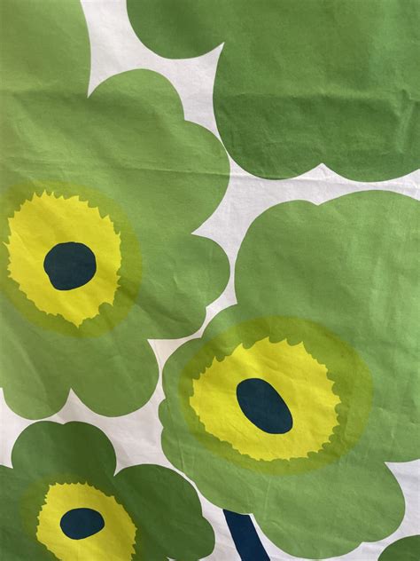 Marimekko Green Unikko Tablecloth 142x190cm Muija