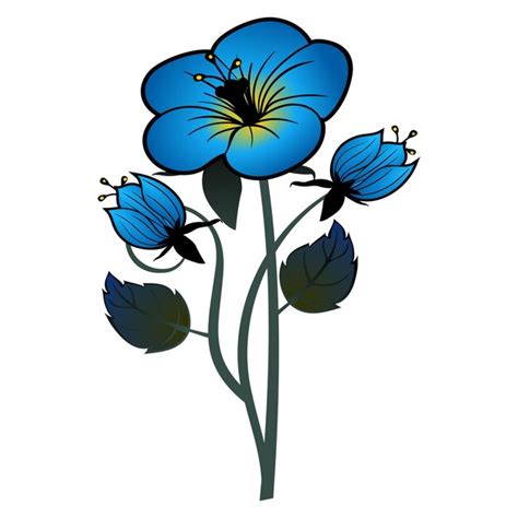 Premium Vector Vector Blue Pansy Flower Design Beautiful Illustration