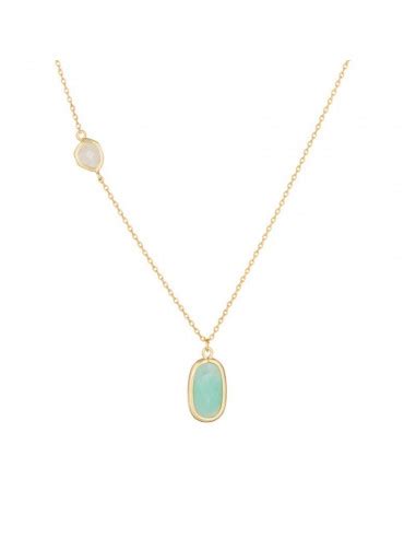 Collier In S Moonstone Orn De Amazonite Verte Rose Quartz