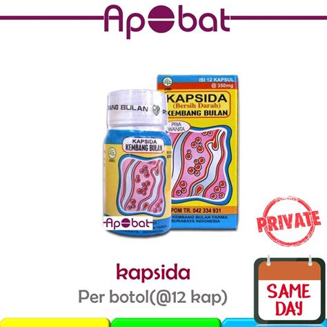 Jual ApObat KAPSUL KAPSIDA Botol 12 Kapsul Bersih Darah Kembang