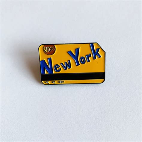 New York Subway Enamel Pin Nyc City Manhattan Brooklyn Etsy