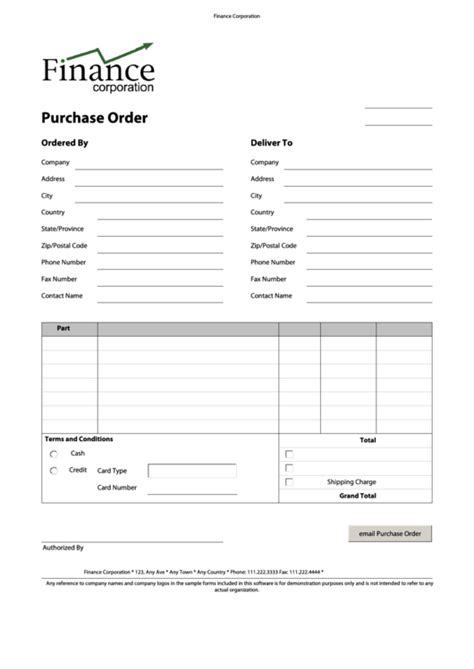 Simple Purchase Order Form Pdf Fillable Printable Forms Free Online