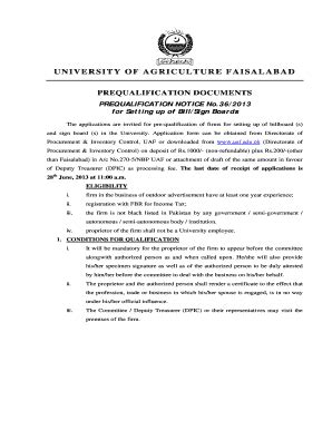 Fillable Online Uaf Edu Prequalification Documents Fax Email Print