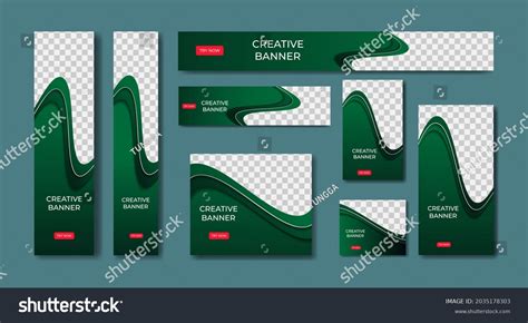 Set Modern Web Banners Template Design Stock Vector Royalty Free 2035178303 Shutterstock