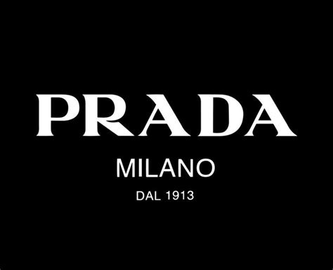 The Prada Logo Is Shown In Black And White As Well As An Image Of A