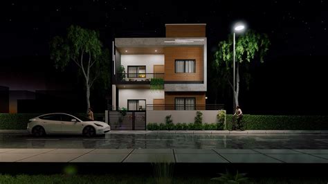 Small modern house design, Front elevation