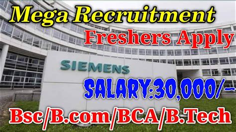 Siemens Latest Recruitment Job Notification In Banglore Telugu Jobs In