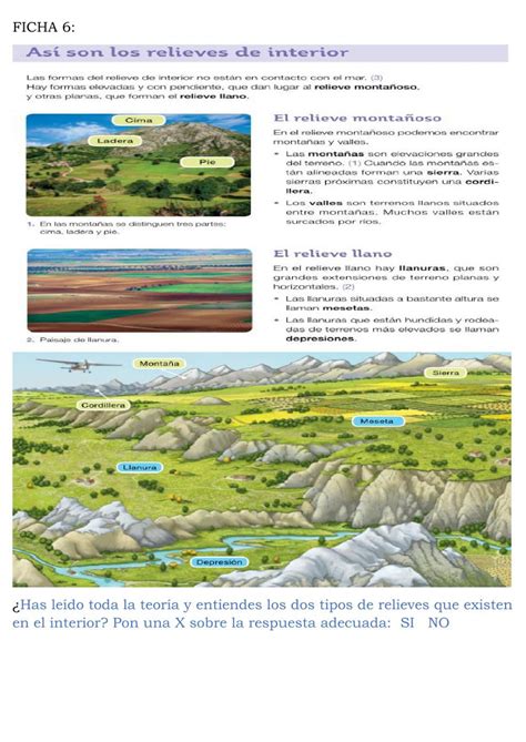 El Relieve De Interior Online Worksheet For 3º You Can Do The Exercises Online Or Download The