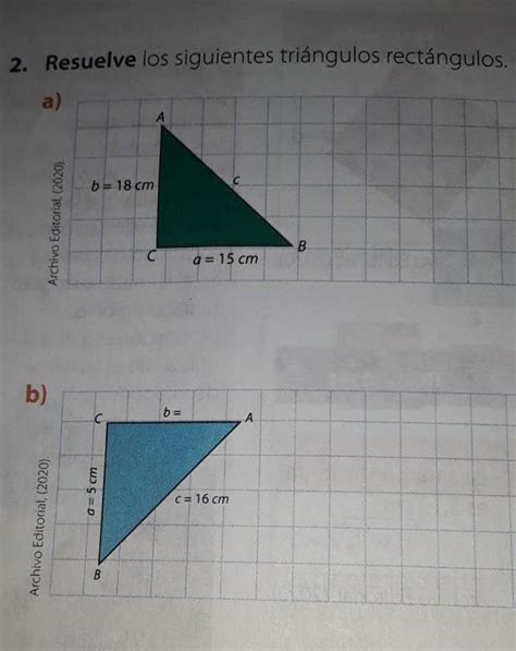 Resuelve Los Siguientes Triangulos Rectangulos AYUDENMEE Brainly Lat