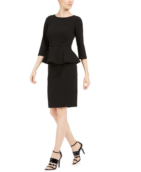 Calvin Klein Petite Peplum Sheath Dress Macys