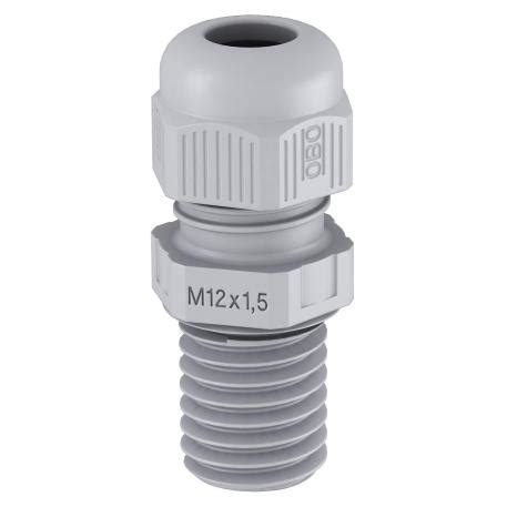 Cable Gland Long Metric Thread Silver Grey M X No