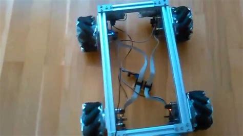 Mecanum Wheel Robot Base First Test Run Youtube