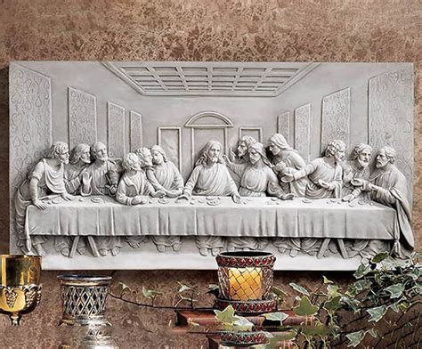 Hand Carved The Last Supper Marble Stone Carving Relief Sculpture