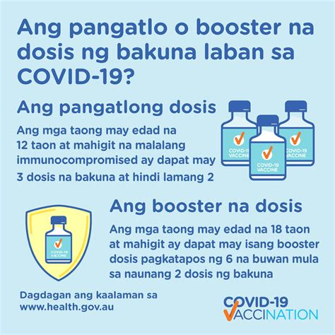 Covid Vaccination Social Ang Pangatlo O Booster Na Dosis Ng