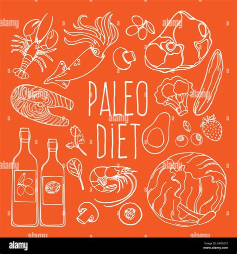 Paleo Ingredients Healthy Food Low Carb Diet Proper Nutrition Meal Menu