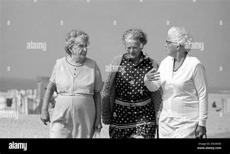 Three Old Ladies In Sea Black And White Stock Photos And Images Alamy