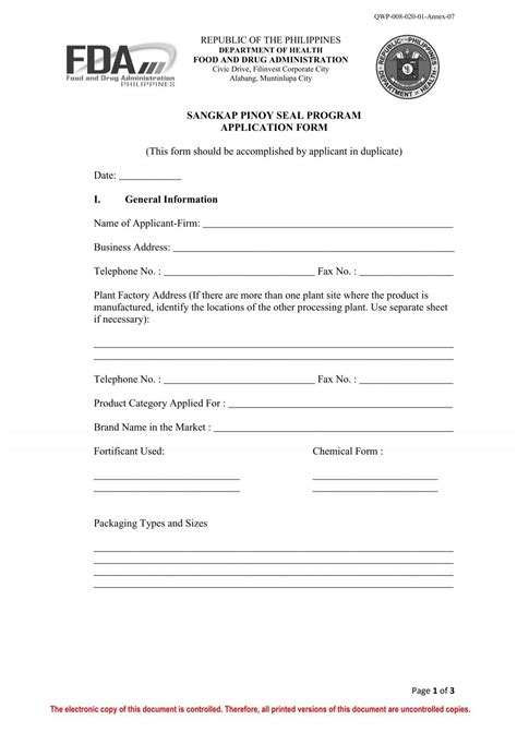 Application Form Fda Gov Ph