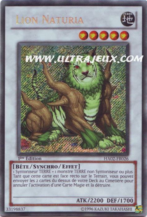 Lion Naturia HA02 FR026 Carte Yu Gi Oh Cartes à l Unité Français