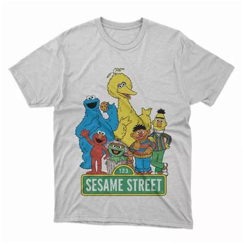 Camiseta Xxl Sesame Street Plaza Sesamo Series Caricaturas Mercadolibre