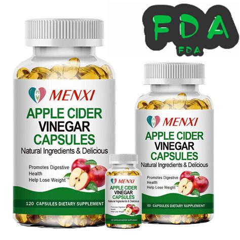 Apple Cider Vinegar Capsules With The Mother Weight Loss Fat Burner