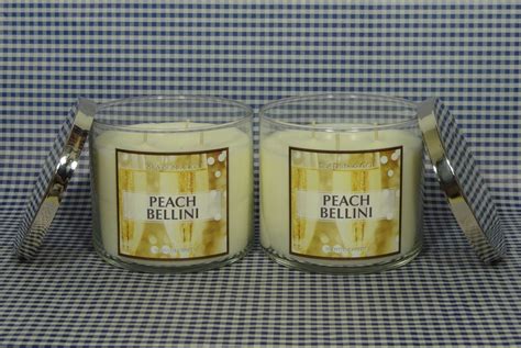 Bath Body Works Slatkin Co Peach Bellni Wick Oz Candle Ebay