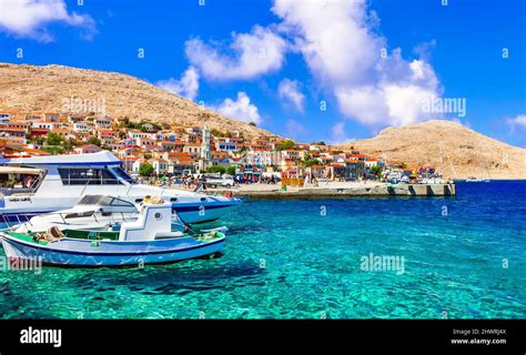 Traditional Greece Fishing Villages Charming Chalki Halki Island In